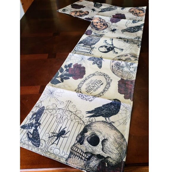 Halloween Table Runner Decorative Cloth Haunted Decoration Holiday Home Decor - Picture 1 of 16